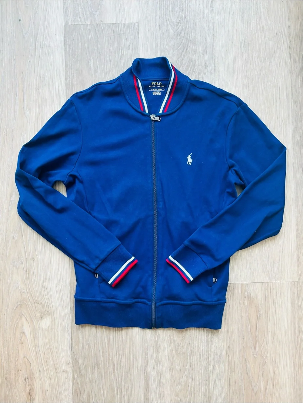 Polo by Ralph Lauren Track Performance Zip-Front Jacket with Red & White Trim
